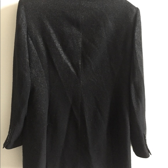 BARBARA BUI PARIS black glitter blazer french size T44 US XL 14 - Picture 4 of 6